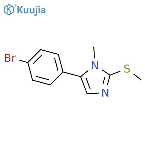 5-(4-bromophenyl)-1-methyl-2-(methylsulfanyl)-1H-imidazole structure