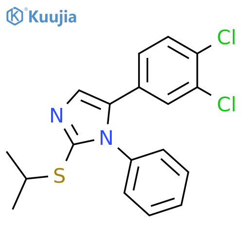 5-(3,4-dichlorophenyl)-1-phenyl-2-(propan-2-ylsulfanyl)-1H-imidazole structure