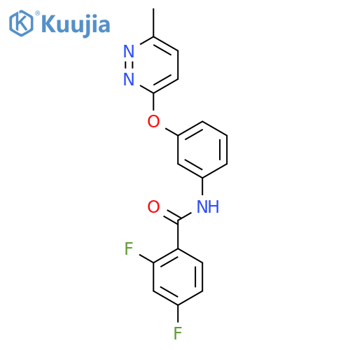 2,4-difluoro-N-{3-(6-methylpyridazin-3-yl)oxyphenyl}benzamide structure