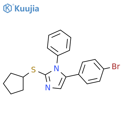 5-(4-bromophenyl)-2-(cyclopentylsulfanyl)-1-phenyl-1H-imidazole structure