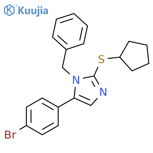 1-benzyl-5-(4-bromophenyl)-2-(cyclopentylsulfanyl)-1H-imidazole structure