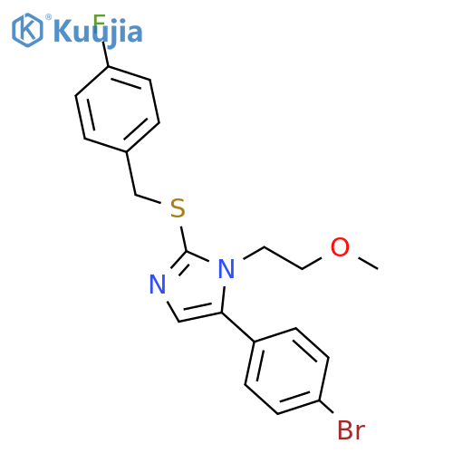 5-(4-bromophenyl)-2-{[(4-fluorophenyl)methyl]sulfanyl}-1-(2-methoxyethyl)-1H-imidazole structure