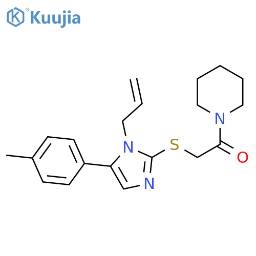 2-{[5-(4-methylphenyl)-1-(prop-2-en-1-yl)-1H-imidazol-2-yl]sulfanyl}-1-(piperidin-1-yl)ethan-1-one structure