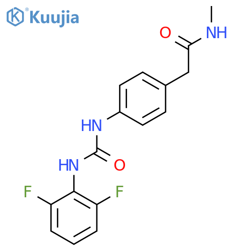 2-(4-{(2,6-difluorophenyl)carbamoylamino}phenyl)-N-methylacetamide structure