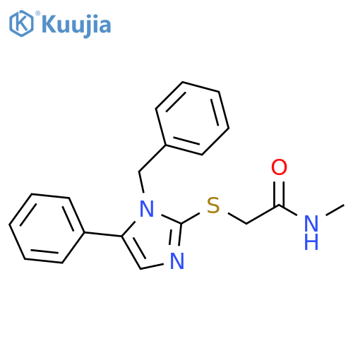 2-[(1-benzyl-5-phenyl-1H-imidazol-2-yl)sulfanyl]-N-methylacetamide structure