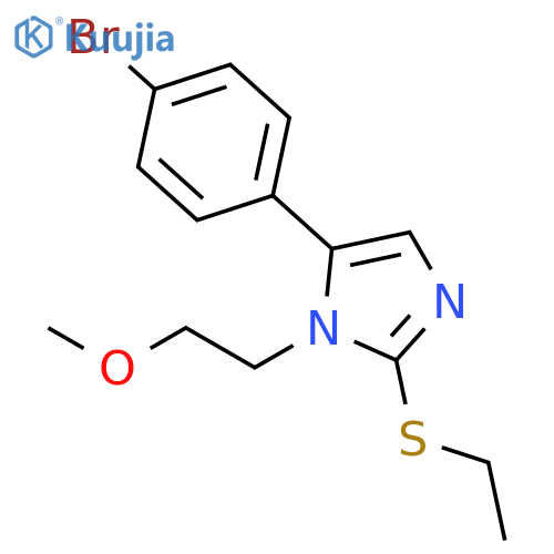 5-(4-bromophenyl)-2-(ethylsulfanyl)-1-(2-methoxyethyl)-1H-imidazole structure