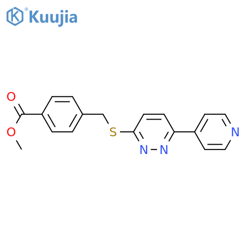 methyl 4-({[6-(pyridin-4-yl)pyridazin-3-yl]sulfanyl}methyl)benzoate structure