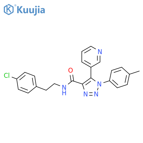 N-[2-(4-chlorophenyl)ethyl]-1-(4-methylphenyl)-5-(pyridin-3-yl)-1H-1,2,3-triazole-4-carboxamide structure