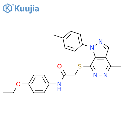N-(4-ethoxyphenyl)-2-{4-methyl-1-(4-methylphenyl)-1H-pyrazolo3,4-dpyridazin-7-ylsulfanyl}acetamide structure