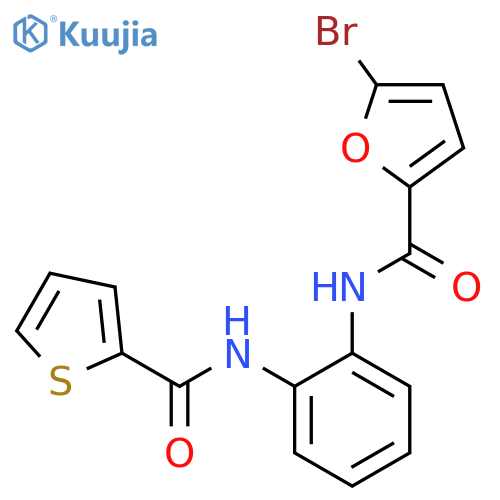 5-bromo-N-2-(thiophene-2-amido)phenylfuran-2-carboxamide structure