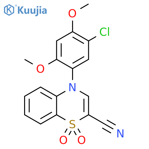 4-(5-chloro-2,4-dimethoxyphenyl)-1,1-dioxo-4H-1lambda6,4-benzothiazine-2-carbonitrile structure