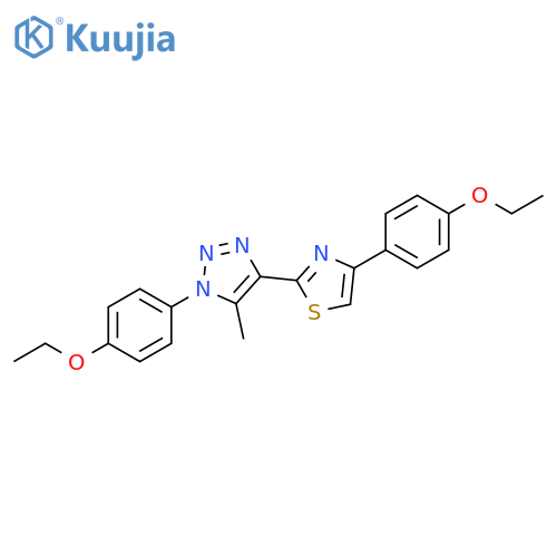 1-(4-ethoxyphenyl)-4-[4-(4-ethoxyphenyl)-1,3-thiazol-2-yl]-5-methyl-1H-1,2,3-triazole structure