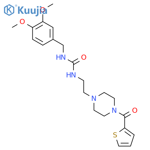 1-(3,4-dimethoxyphenyl)methyl-3-{2-4-(thiophene-2-carbonyl)piperazin-1-ylethyl}urea structure