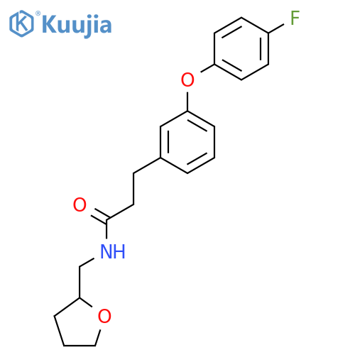 3-3-(4-fluorophenoxy)phenyl-N-(oxolan-2-yl)methylpropanamide structure