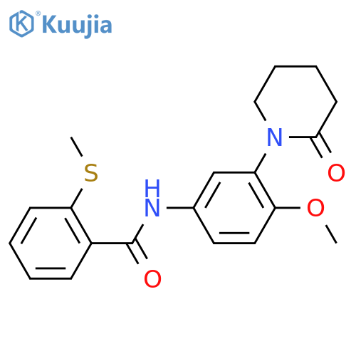 N-4-methoxy-3-(2-oxopiperidin-1-yl)phenyl-2-(methylsulfanyl)benzamide structure