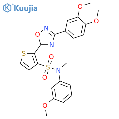 2-[3-(3,4-dimethoxyphenyl)-1,2,4-oxadiazol-5-yl]-N-(3-methoxyphenyl)-N-methylthiophene-3-sulfonamide structure