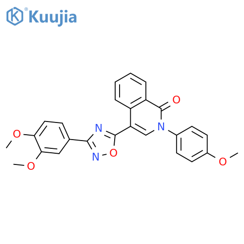 4-[3-(3,4-dimethoxyphenyl)-1,2,4-oxadiazol-5-yl]-2-(4-methoxyphenyl)-1,2-dihydroisoquinolin-1-one structure