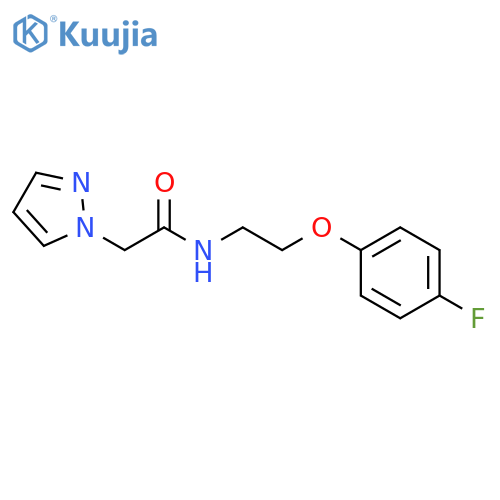 N-[2-(4-fluorophenoxy)ethyl]-2-(1H-pyrazol-1-yl)acetamide structure