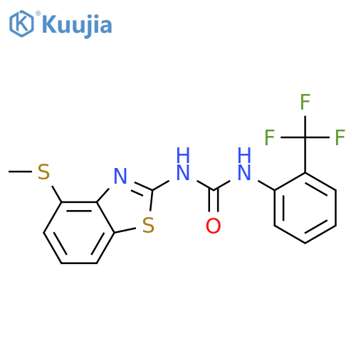 3-4-(methylsulfanyl)-1,3-benzothiazol-2-yl-1-2-(trifluoromethyl)phenylurea structure