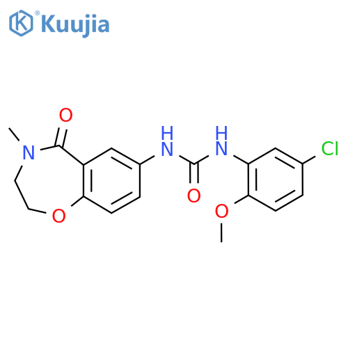 3-(5-chloro-2-methoxyphenyl)-1-(4-methyl-5-oxo-2,3,4,5-tetrahydro-1,4-benzoxazepin-7-yl)urea structure