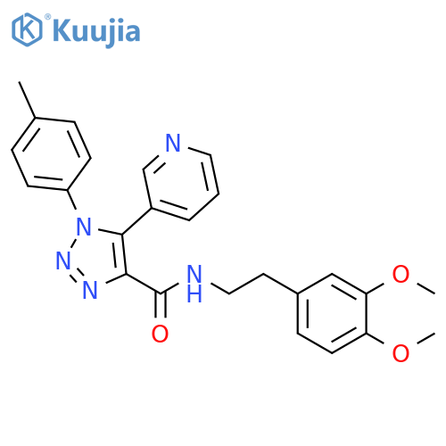 N-[2-(3,4-dimethoxyphenyl)ethyl]-1-(4-methylphenyl)-5-(pyridin-3-yl)-1H-1,2,3-triazole-4-carboxamide structure