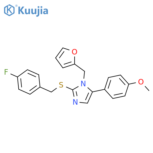 2-{[(4-fluorophenyl)methyl]sulfanyl}-1-[(furan-2-yl)methyl]-5-(4-methoxyphenyl)-1H-imidazole structure