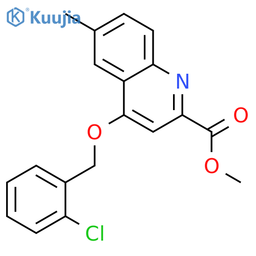 methyl 4-[(2-chlorophenyl)methoxy]-6-methylquinoline-2-carboxylate structure