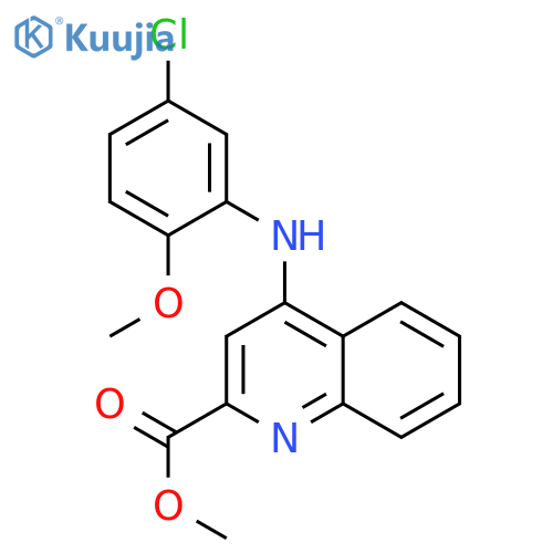 methyl 4-[(5-chloro-2-methoxyphenyl)amino]quinoline-2-carboxylate structure