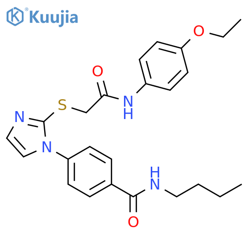 N-butyl-4-[2-({[(4-ethoxyphenyl)carbamoyl]methyl}sulfanyl)-1H-imidazol-1-yl]benzamide structure
