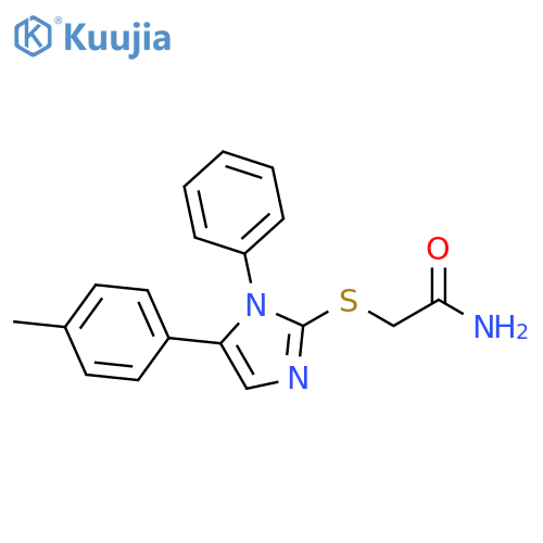 2-{[5-(4-methylphenyl)-1-phenyl-1H-imidazol-2-yl]sulfanyl}acetamide structure