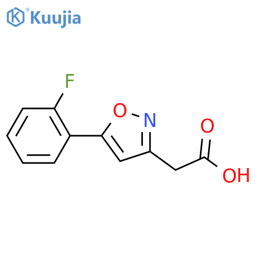 [5-(2-Fluoro-phenyl)-isoxazol-3-yl]-acetic acid structure