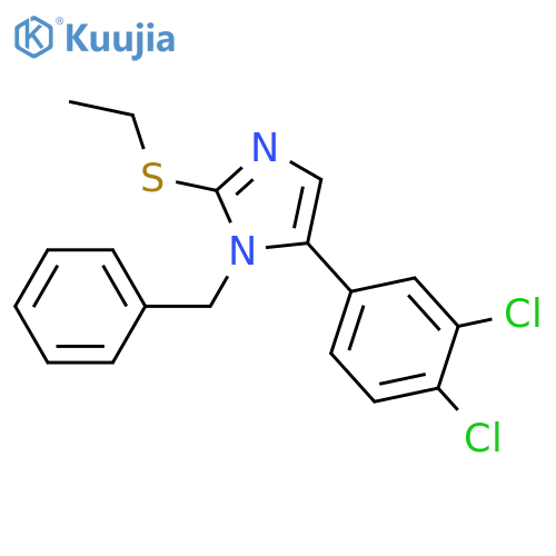 1-benzyl-5-(3,4-dichlorophenyl)-2-(ethylsulfanyl)-1H-imidazole structure