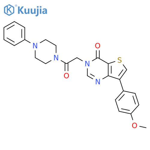 7-(4-methoxyphenyl)-3-[2-oxo-2-(4-phenylpiperazin-1-yl)ethyl]-3H,4H-thieno[3,2-d]pyrimidin-4-one structure