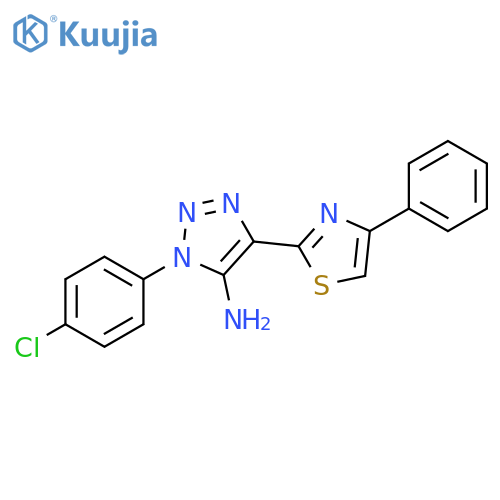 1-(4-chlorophenyl)-4-(4-phenyl-1,3-thiazol-2-yl)-1H-1,2,3-triazol-5-amine structure