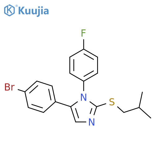5-(4-bromophenyl)-1-(4-fluorophenyl)-2-[(2-methylpropyl)sulfanyl]-1H-imidazole structure