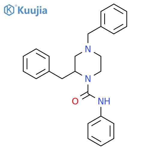 2,4-dibenzyl-N-phenylpiperazine-1-carboxamide structure