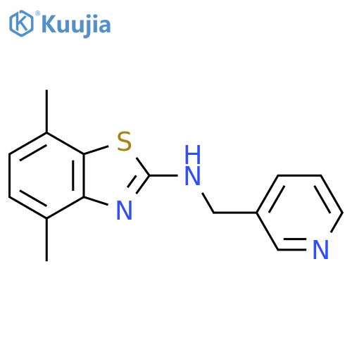 4,7-dimethyl-N-(pyridin-3-yl)methyl-1,3-benzothiazol-2-amine structure