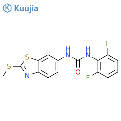1-(2,6-difluorophenyl)-3-2-(methylsulfanyl)-1,3-benzothiazol-6-ylurea structure