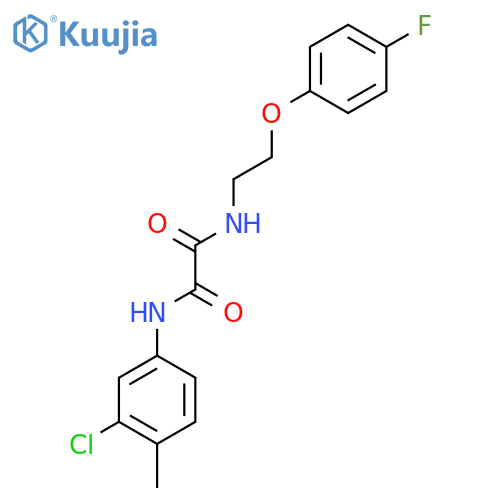 N-(3-chloro-4-methylphenyl)-N'-2-(4-fluorophenoxy)ethylethanediamide structure