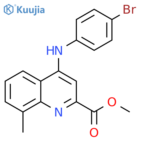 methyl 4-[(4-bromophenyl)amino]-8-methylquinoline-2-carboxylate structure