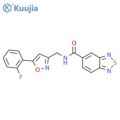 N-{[5-(2-fluorophenyl)-1,2-oxazol-3-yl]methyl}-2,1,3-benzothiadiazole-5-carboxamide structure