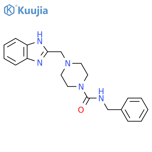 4-(1H-1,3-benzodiazol-2-yl)methyl-N-benzylpiperazine-1-carboxamide structure