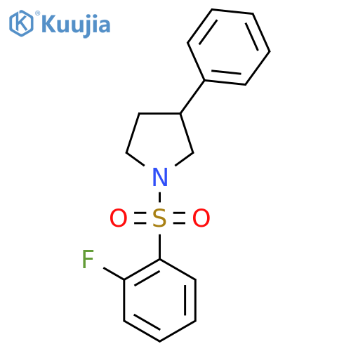 1-(2-fluorobenzenesulfonyl)-3-phenylpyrrolidine structure