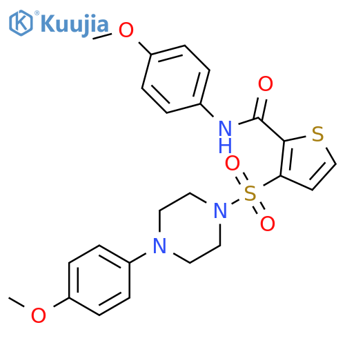 N-(4-methoxyphenyl)-3-{[4-(4-methoxyphenyl)piperazin-1-yl]sulfonyl}thiophene-2-carboxamide structure