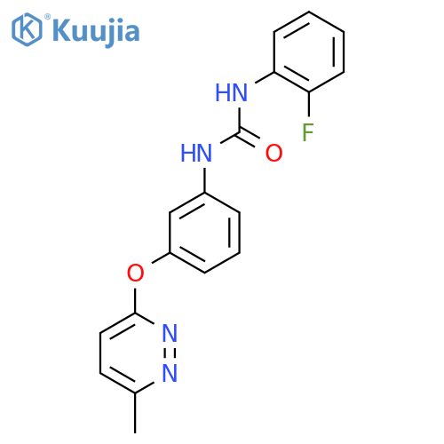 3-(2-fluorophenyl)-1-{3-(6-methylpyridazin-3-yl)oxyphenyl}urea structure