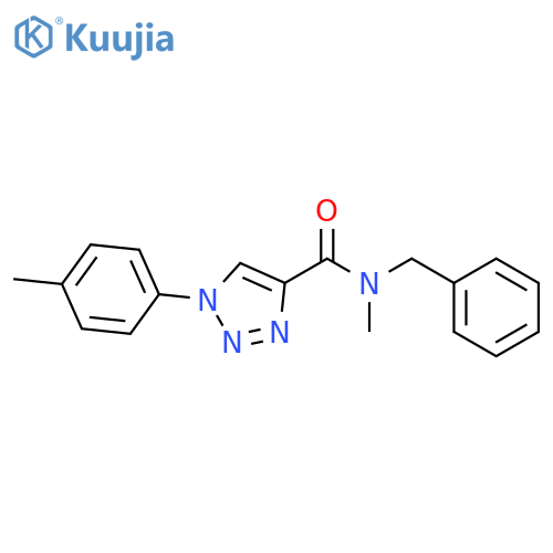 N-benzyl-N-methyl-1-(4-methylphenyl)-1H-1,2,3-triazole-4-carboxamide structure