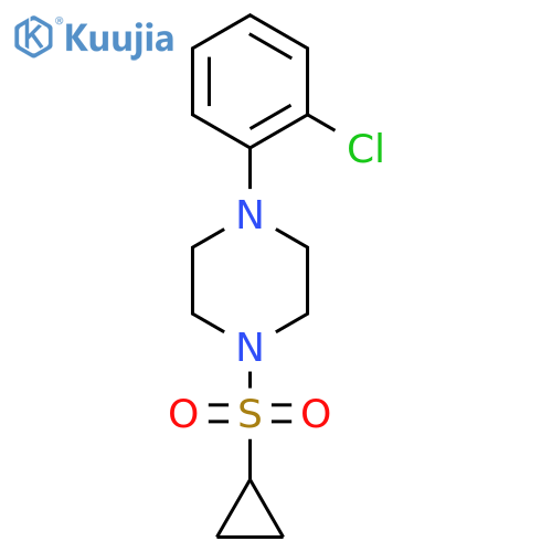 1-(2-chlorophenyl)-4-(cyclopropanesulfonyl)piperazine structure