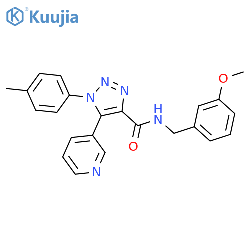 N-[(3-methoxyphenyl)methyl]-1-(4-methylphenyl)-5-(pyridin-3-yl)-1H-1,2,3-triazole-4-carboxamide structure