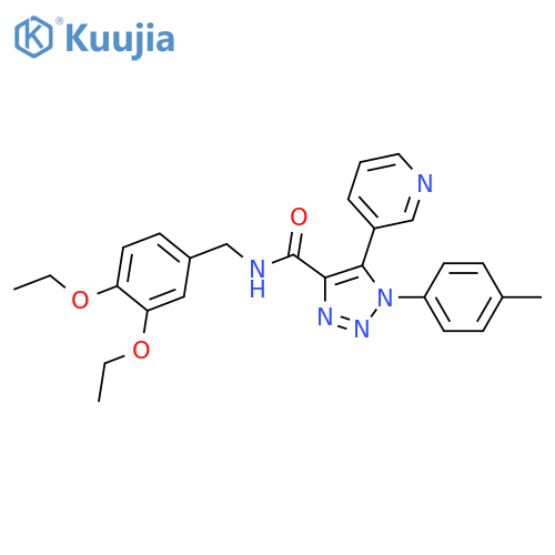 N-[(3,4-diethoxyphenyl)methyl]-1-(4-methylphenyl)-5-(pyridin-3-yl)-1H-1,2,3-triazole-4-carboxamide structure