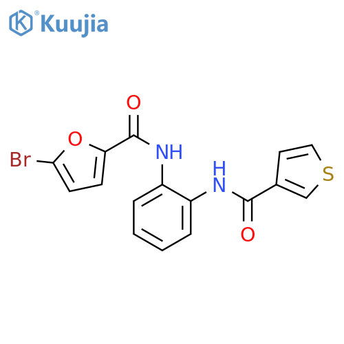 5-bromo-N-[2-(thiophene-3-amido)phenyl]furan-2-carboxamide structure